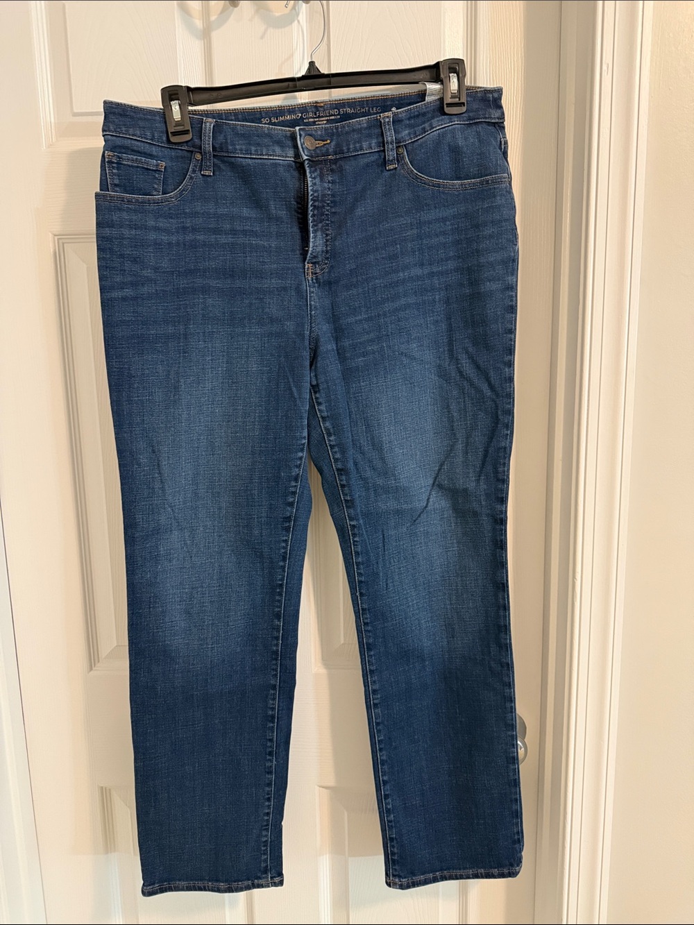 Chico's Dark Blue Straight-Leg Jeans